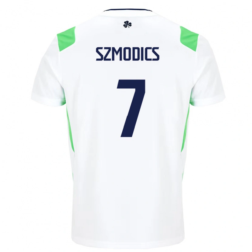 Danxen Hombre Camiseta Irlanda Sammie Szmodics #7 Blanco Verde Claro 2ª Equipación 26-28 La Camisa