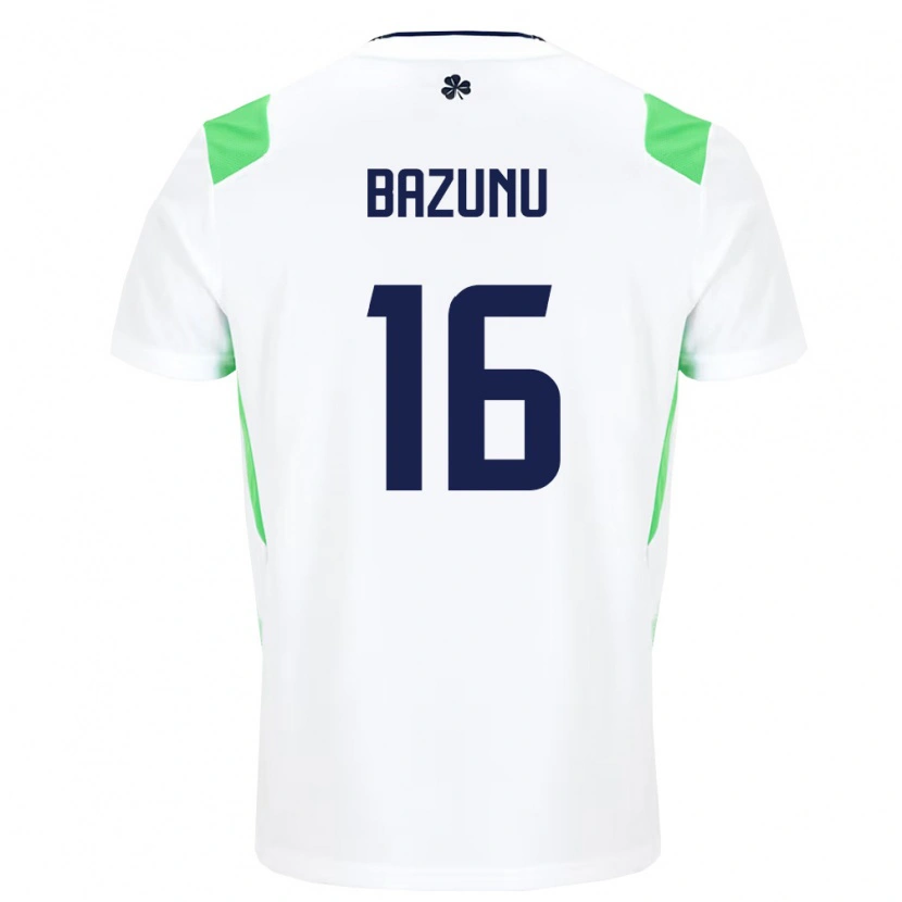 Danxen Hombre Camiseta Irlanda Gavin Bazunu #16 Blanco Verde Claro 2ª Equipación 26-28 La Camisa