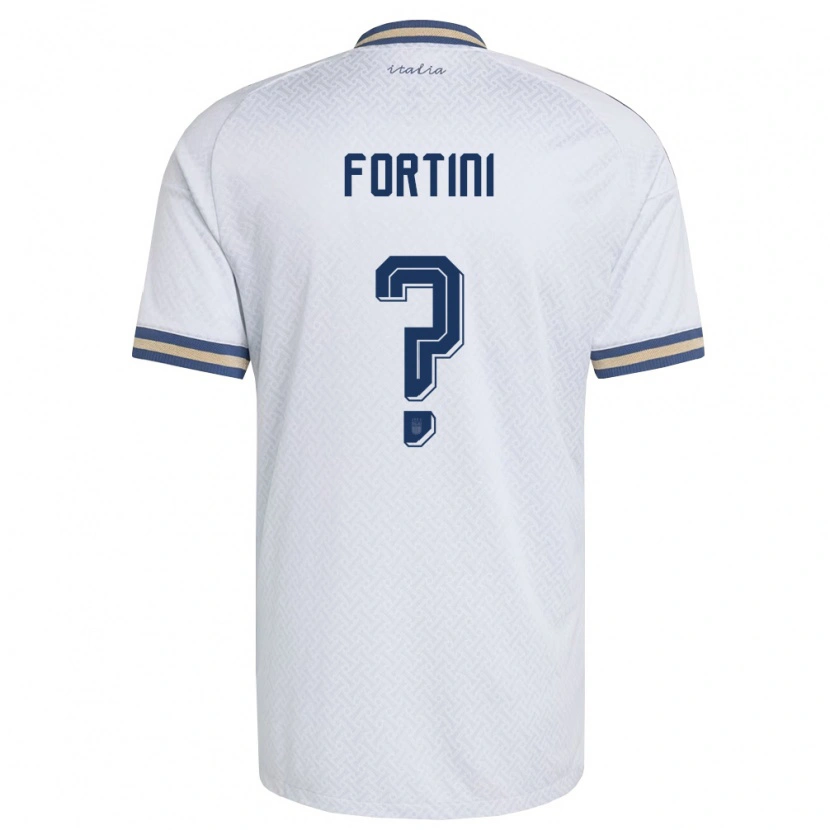 Danxen Hombre Camiseta Italia Niccolò Fortini #0 Marfil Marino Oro 2ª Equipación 26-28 La Camisa