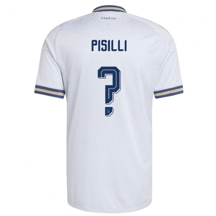 Danxen Hombre Camiseta Italia Niccolò Pisilli #0 Marfil Marino Oro 2ª Equipación 26-28 La Camisa