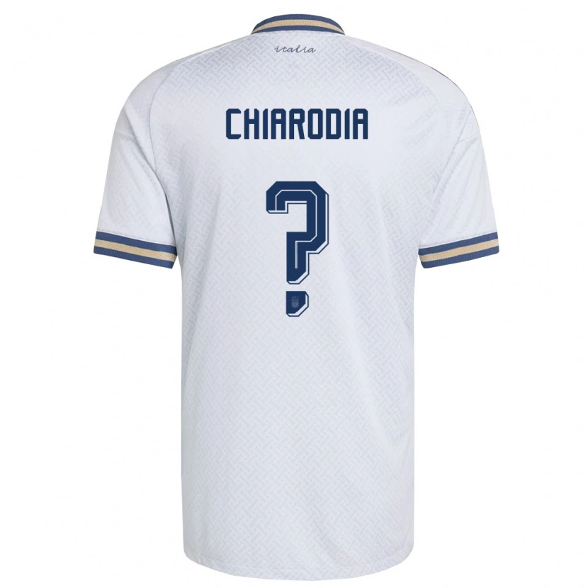 Danxen Hombre Camiseta Italia Fabio Chiarodia #0 Marfil Marino Oro 2ª Equipación 26-28 La Camisa