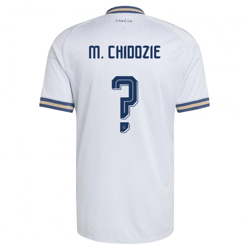 Danxen Hombre Camiseta Italia Mark Chidozie Cordopatri #0 Marfil Marino Oro 2ª Equipación 26-28 La Camisa