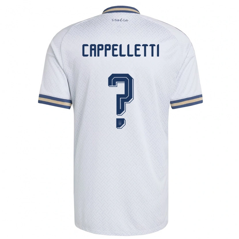 Danxen Hombre Camiseta Italia Mattia Cappelletti #0 Marfil Marino Oro 2ª Equipación 26-28 La Camisa