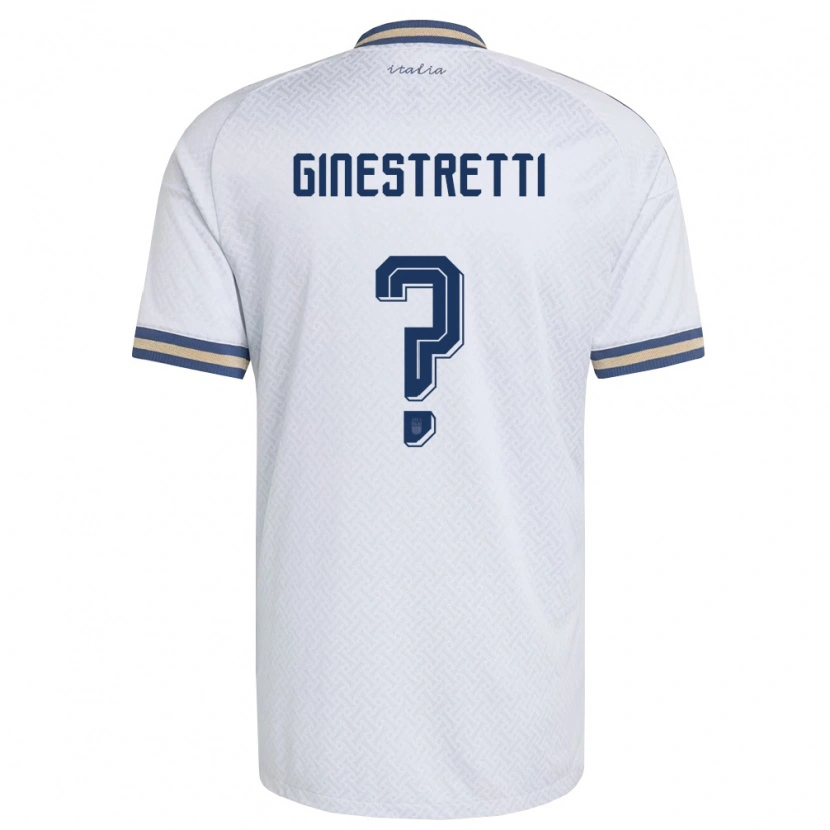 Danxen Hombre Camiseta Italia Davide Ginestretti #0 Marfil Marino Oro 2ª Equipación 26-28 La Camisa
