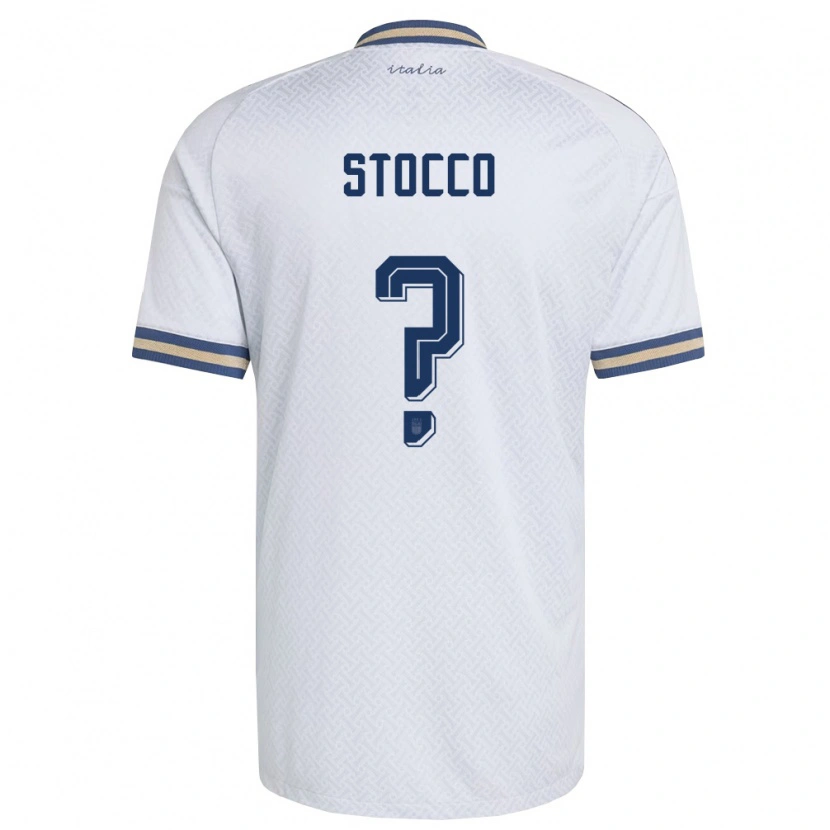 Danxen Hombre Camiseta Italia Pietro Stocco #0 Marfil Marino Oro 2ª Equipación 26-28 La Camisa