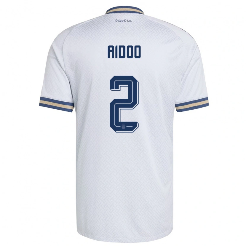 Danxen Hombre Camiseta Italia Mike Aidoo #2 Marfil Marino Oro 2ª Equipación 26-28 La Camisa