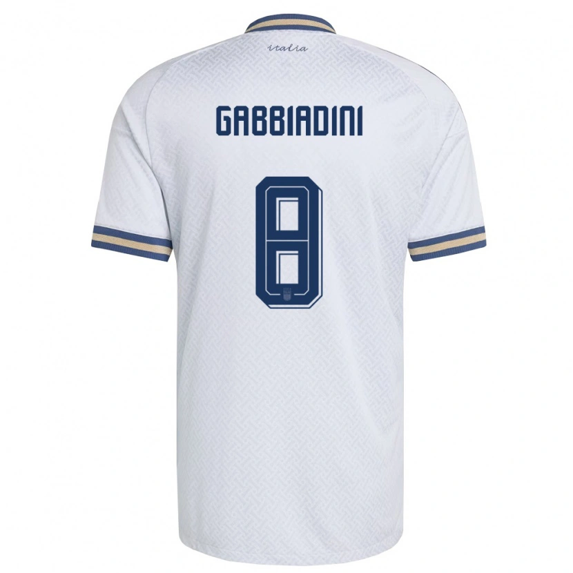 Danxen Hombre Camiseta Italia Melania Gabbiadini #8 Marfil Marino Oro 2ª Equipación 26-28 La Camisa