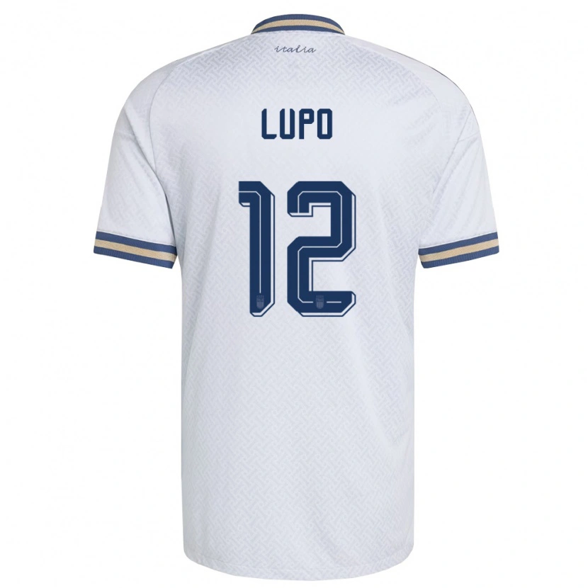Danxen Hombre Camiseta Italia Christian Lupo #12 Marfil Marino Oro 2ª Equipación 26-28 La Camisa