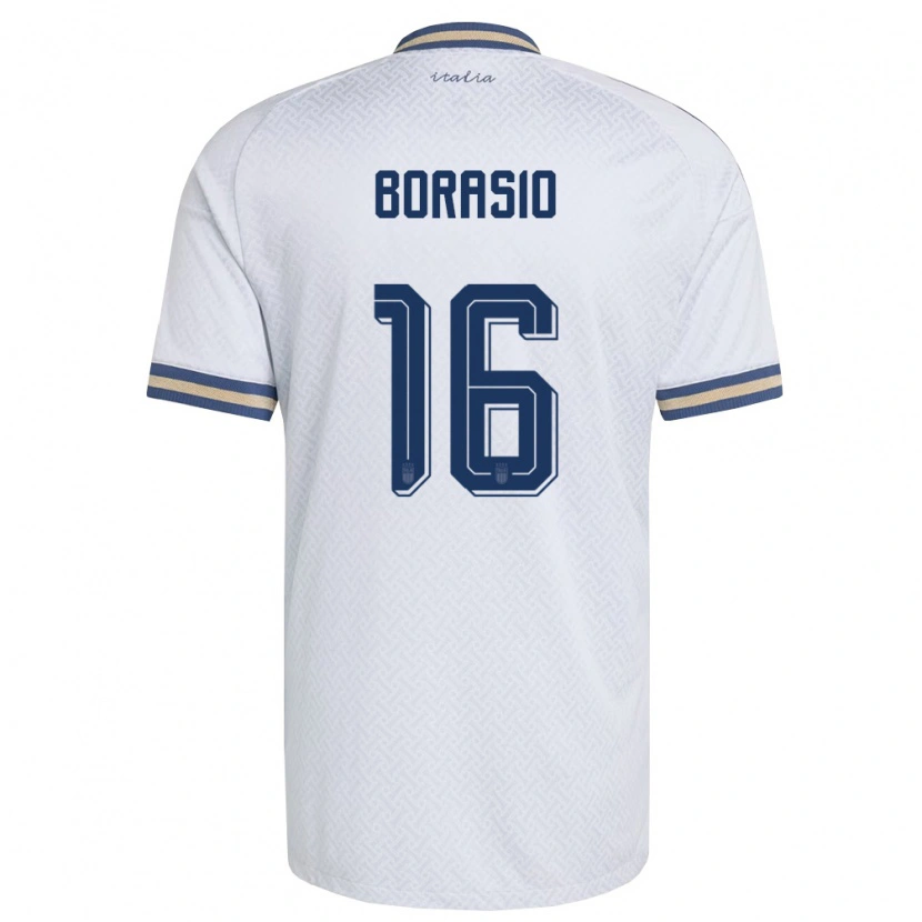 Danxen Hombre Camiseta Italia Benit Borasio #16 Marfil Marino Oro 2ª Equipación 26-28 La Camisa