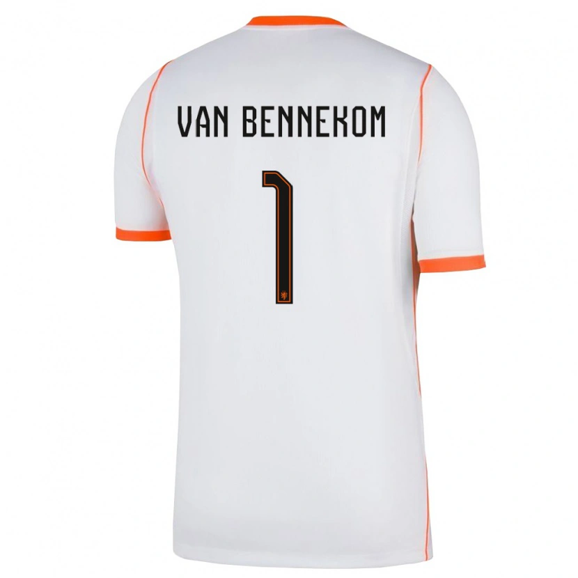 Danxen Hombre Camiseta Países Bajos Duron Van Bennekom #1 Blanco Naranja 2ª Equipación 26-28 La Camisa