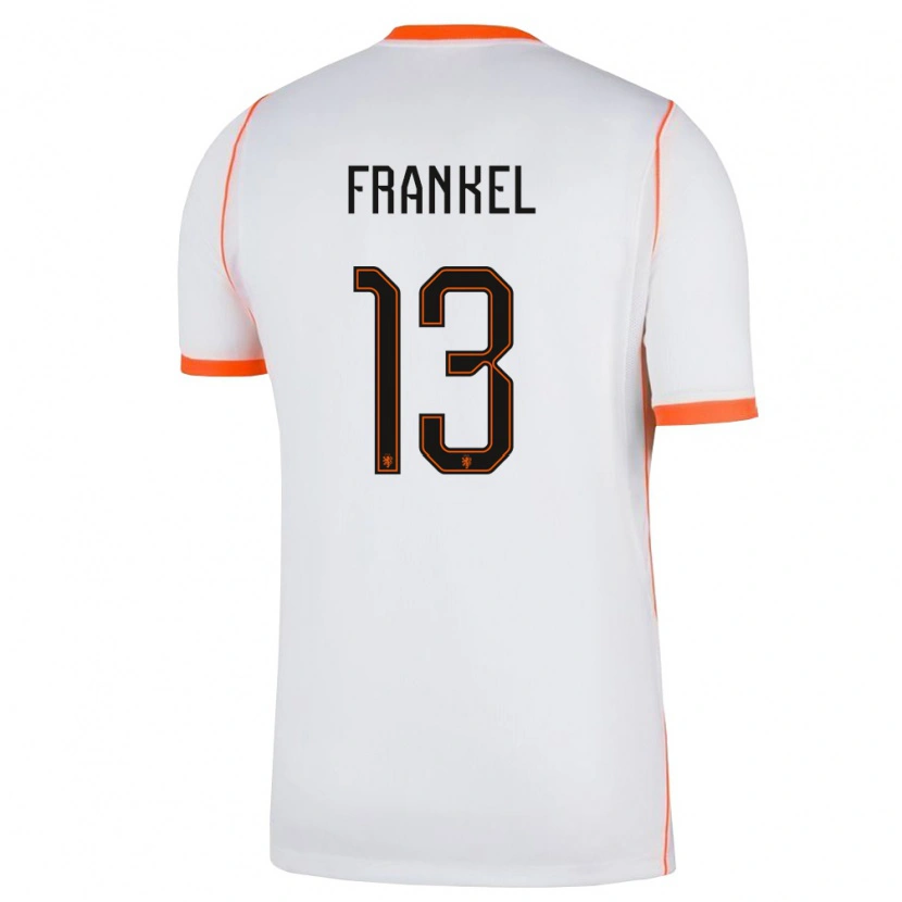 Danxen Hombre Camiseta Países Bajos Leroy Fränkel #13 Blanco Naranja 2ª Equipación 26-28 La Camisa