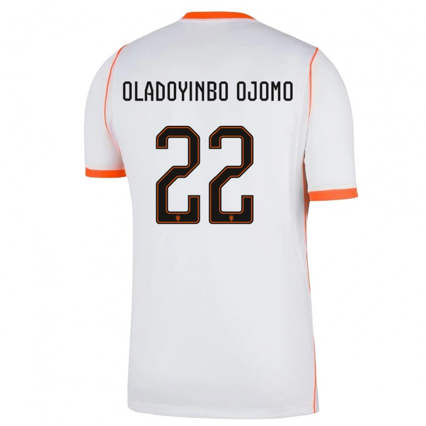 Danxen Hombre Camiseta Países Bajos Jeremiah Oladoyinbo Ojomo #22 Blanco Naranja 2ª Equipación 26-28 La Camisa