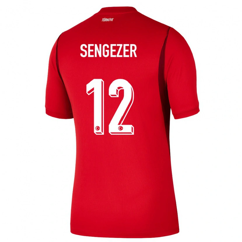 Danxen Mujer Camiseta Turquía Muhammed Şengezer #12 Rojo Borgoña 1ª Equipación 26-28 La Camisa