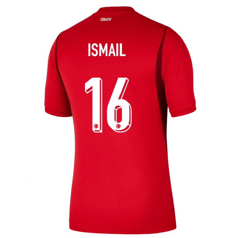 Danxen Mujer Camiseta Turquía İsmail Yüksek #16 Rojo Borgoña 1ª Equipación 26-28 La Camisa