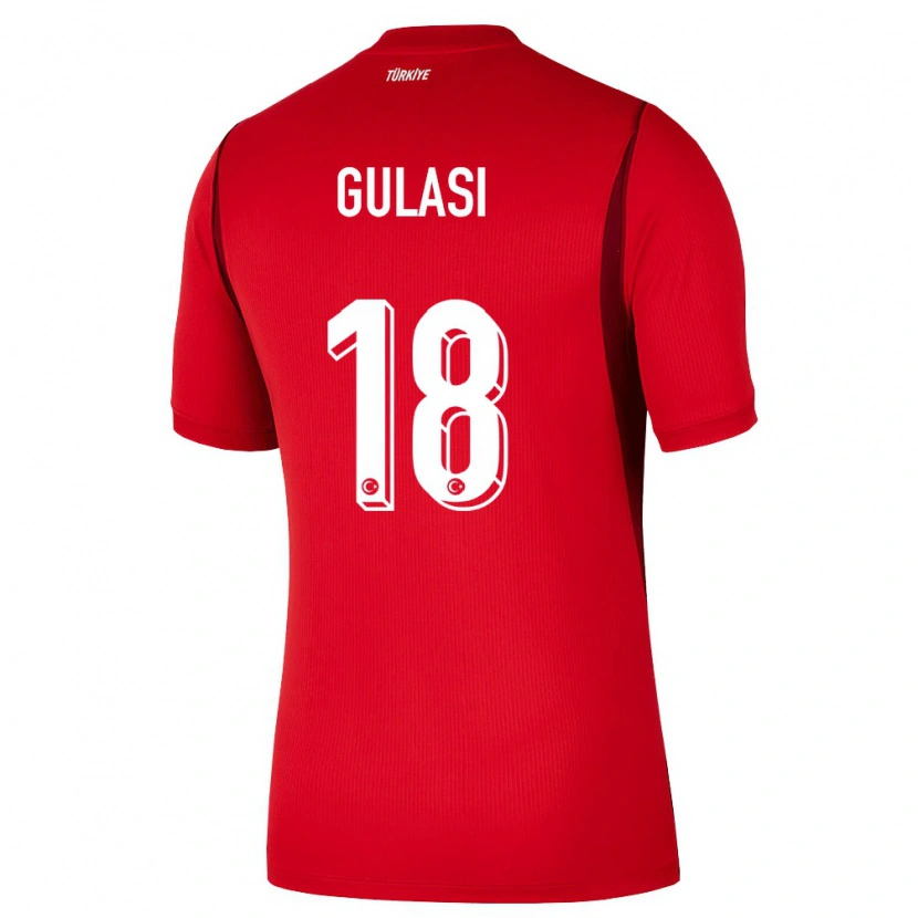 Danxen Mujer Camiseta Turquía Ayman Gulasi #18 Rojo Borgoña 1ª Equipación 26-28 La Camisa