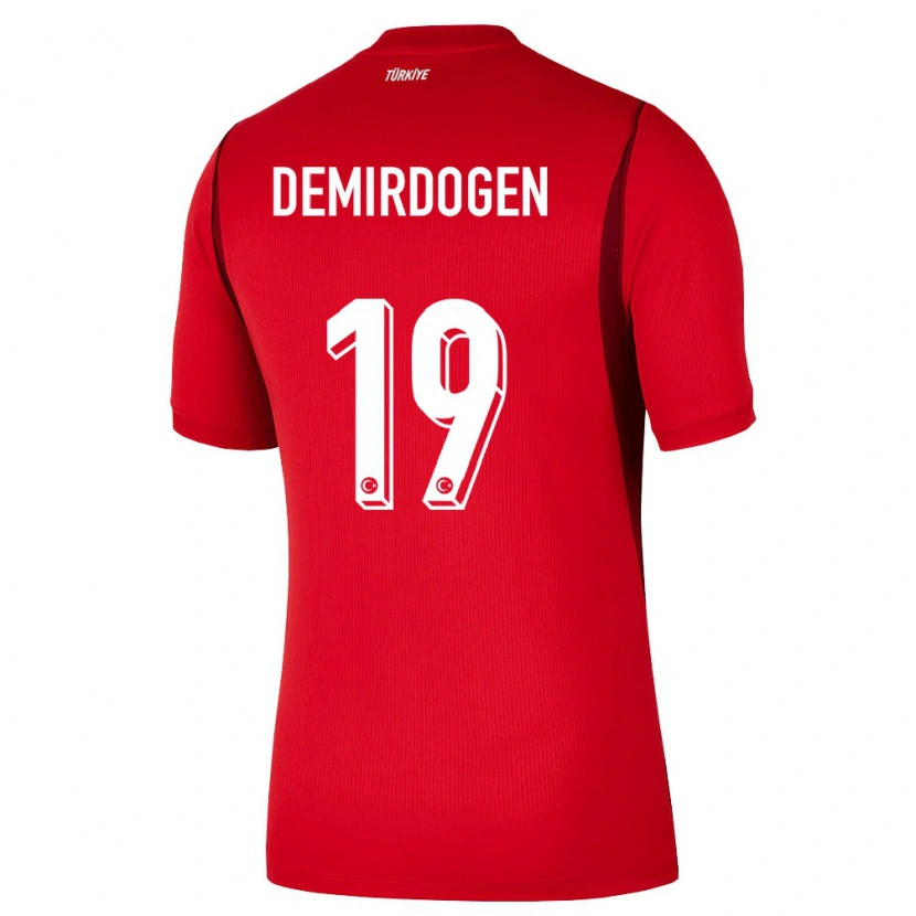 Danxen Mujer Camiseta Turquía Neslihan Demirdögen #19 Rojo Borgoña 1ª Equipación 26-28 La Camisa