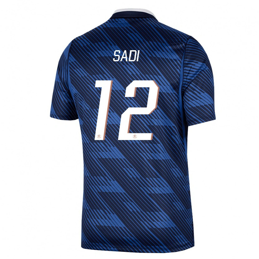 Danxen Mujer Camiseta Francia Aymen Sadi #12 Marino Azul Blanco 1ª Equipación 26-28 La Camisa