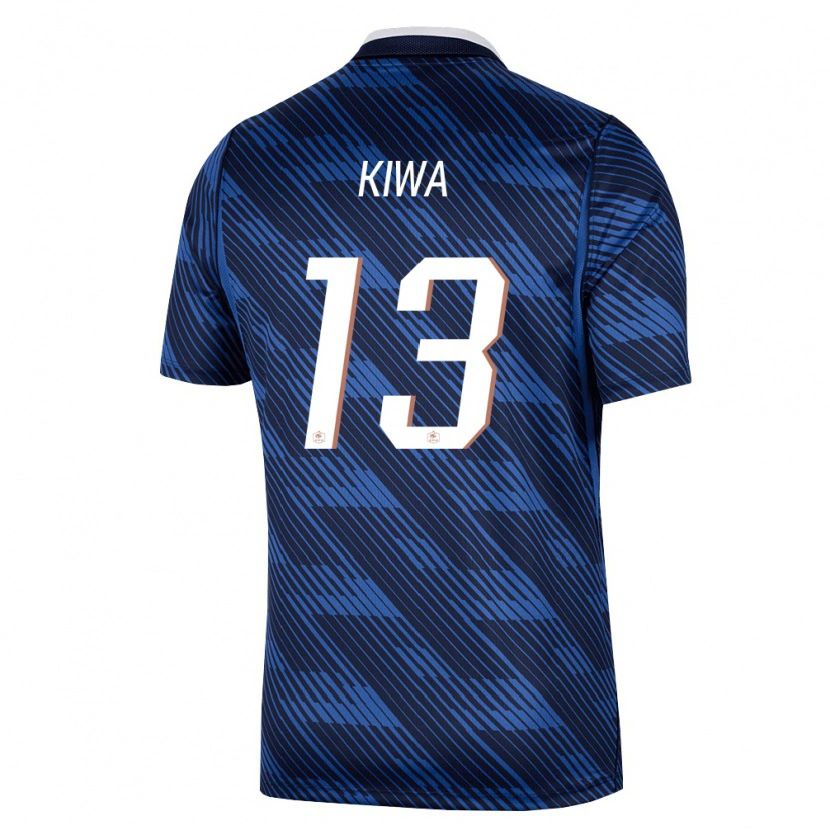Danxen Mujer Camiseta Francia Bradel Kiwa #13 Marino Azul Blanco 1ª Equipación 26-28 La Camisa