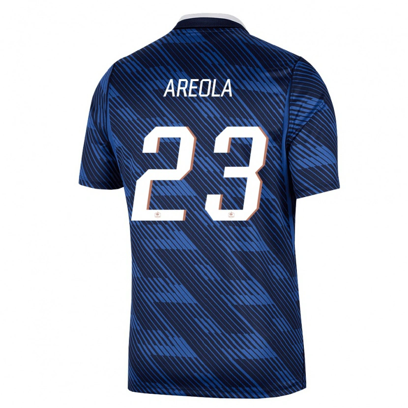 Danxen Mujer Camiseta Francia Alphonse Areola #23 Marino Azul Blanco 1ª Equipación 26-28 La Camisa