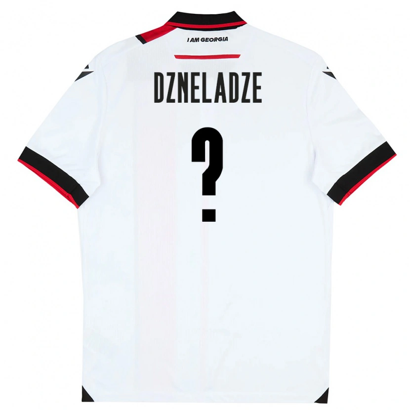 Danxen Mujer Camiseta Georgia Anri Dzneladze #0 Blanco Negro Rojo 1ª Equipación 26-28 La Camisa