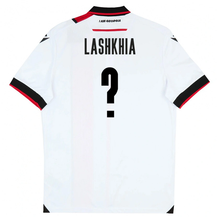 Danxen Mujer Camiseta Georgia Luka Lashkhia #0 Blanco Negro Rojo 1ª Equipación 26-28 La Camisa