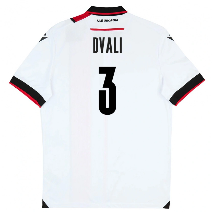 Danxen Mujer Camiseta Georgia Lasha Dvali #3 Blanco Negro Rojo 1ª Equipación 26-28 La Camisa