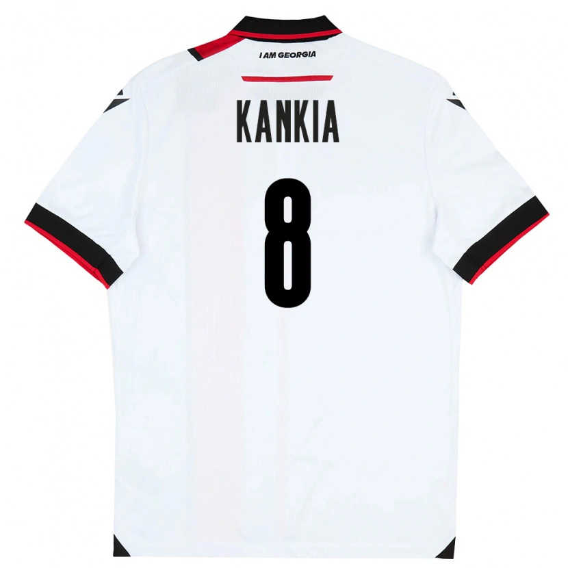 Danxen Mujer Camiseta Georgia Lizzie Kankia #8 Blanco Negro Rojo 1ª Equipación 26-28 La Camisa