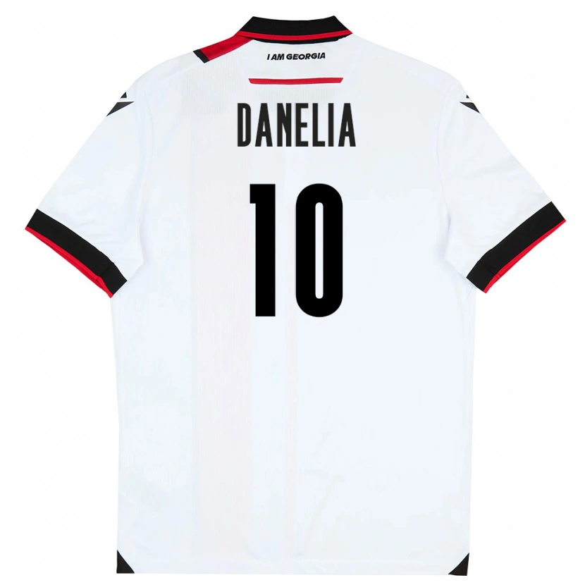 Danxen Mujer Camiseta Georgia Reziko Danelia #10 Blanco Negro Rojo 1ª Equipación 26-28 La Camisa