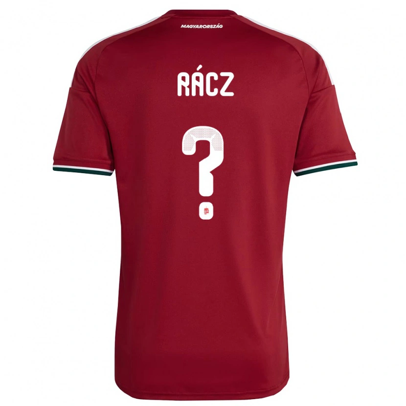 Danxen Mujer Camiseta Hungría István Rácz #0 Rojo Blanco Verde 1ª Equipación 26-28 La Camisa