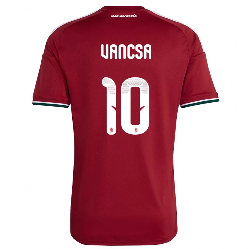 Danxen Mujer Camiseta Hungría Zalán Vancsa #10 Rojo Blanco Verde 1ª Equipación 26-28 La Camisa