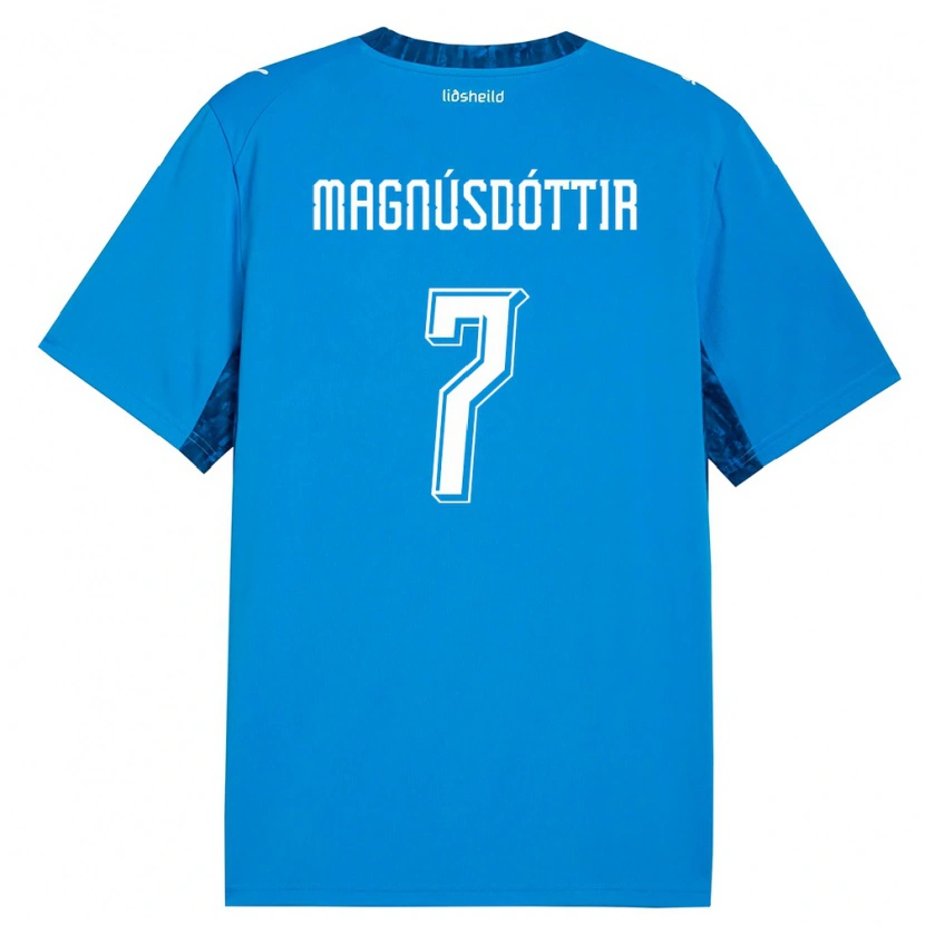 Danxen Mujer Camiseta Islandia Selma Sól Magnúsdóttir #7 Azul Marino 1ª Equipación 26-28 La Camisa