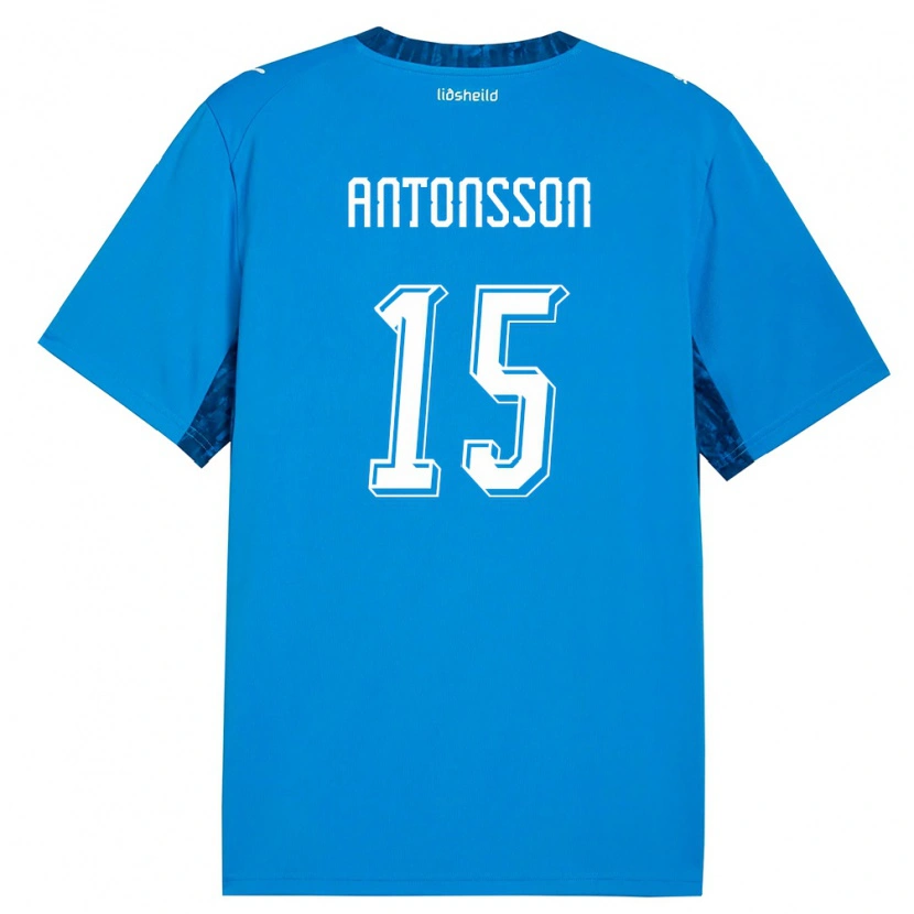 Danxen Mujer Camiseta Islandia Thorsteinn Antonsson #15 Azul Marino 1ª Equipación 26-28 La Camisa