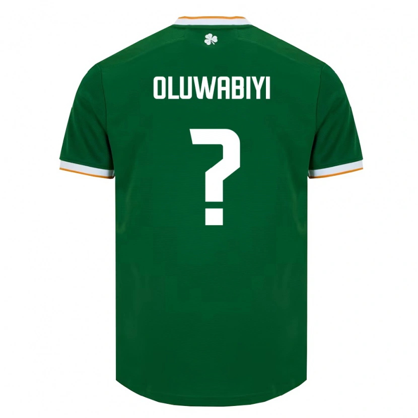 Danxen Mujer Camiseta Irlanda Ajibola Oluwabiyi #0 Verde Oscuro Blanco 1ª Equipación 26-28 La Camisa