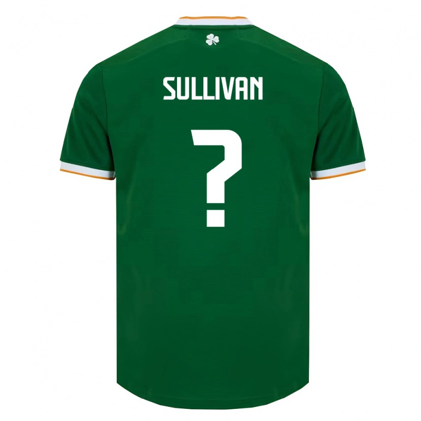 Danxen Mujer Camiseta Irlanda Niall Sullivan #0 Verde Oscuro Blanco 1ª Equipación 26-28 La Camisa