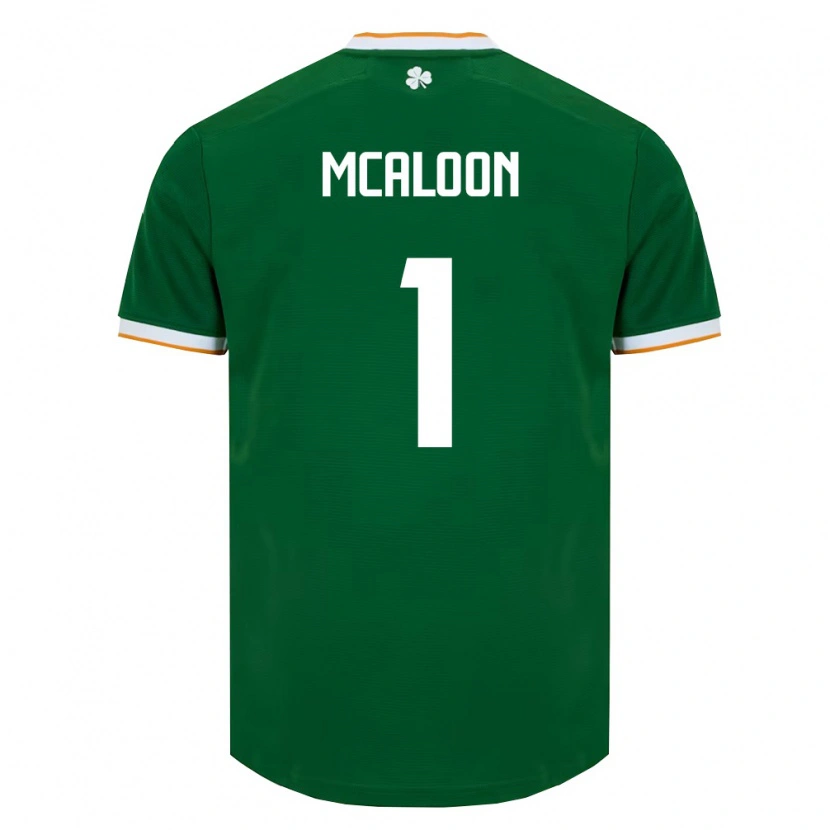 Danxen Mujer Camiseta Irlanda Naoisha Mcaloon #1 Verde Oscuro Blanco 1ª Equipación 26-28 La Camisa