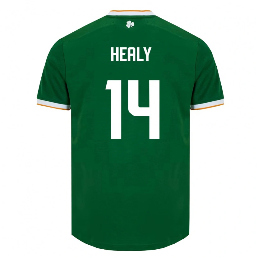Danxen Mujer Camiseta Irlanda Freya Healy #14 Verde Oscuro Blanco 1ª Equipación 26-28 La Camisa