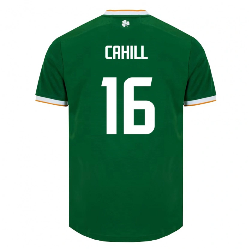 Danxen Mujer Camiseta Irlanda Killian Cahill #16 Verde Oscuro Blanco 1ª Equipación 26-28 La Camisa