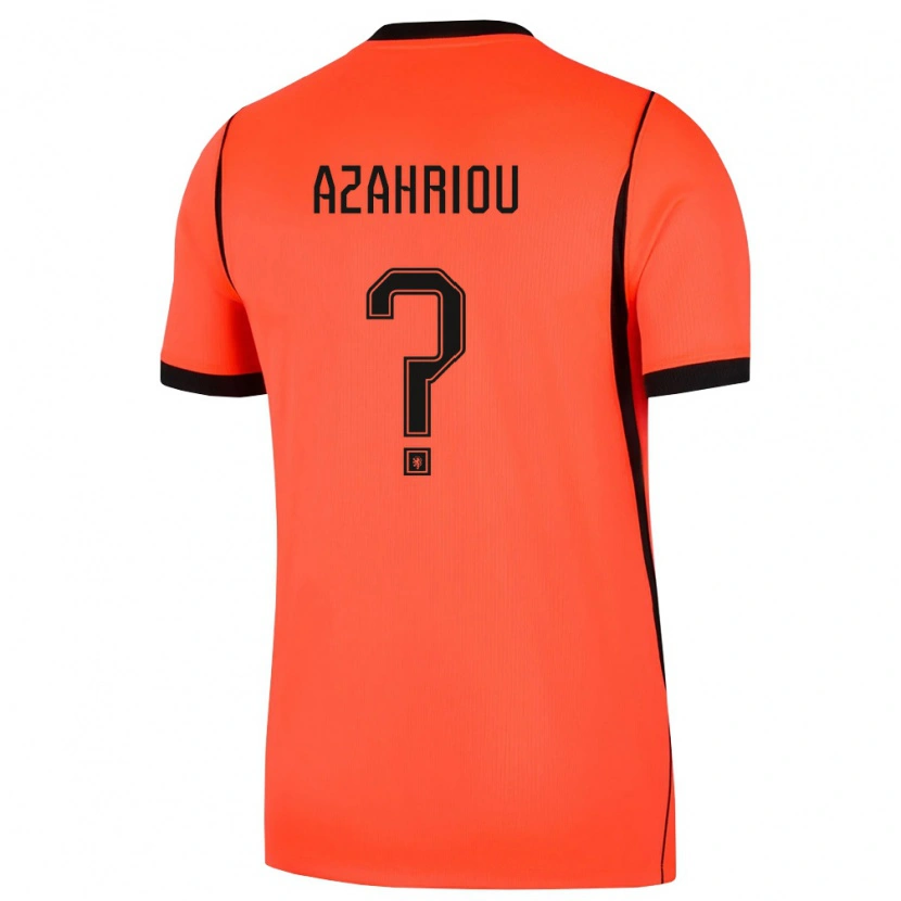 Danxen Mujer Camiseta Países Bajos Yahya Azahriou #0 Naranja Negro 1ª Equipación 26-28 La Camisa