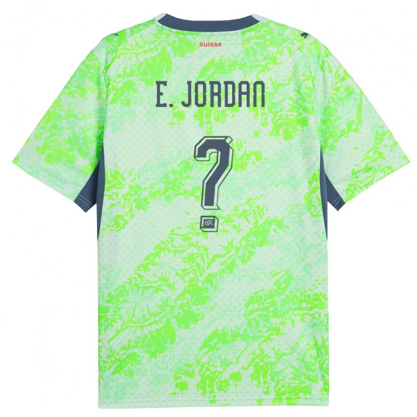 Danxen Mujer Camiseta Suiza Eliah Jordan #0 Verde Marino 2ª Equipación 26-28 La Camisa