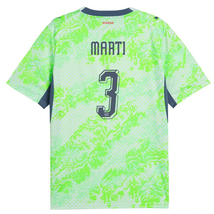 Danxen Mujer Camiseta Suiza Lara Marti #3 Verde Marino 2ª Equipación 26-28 La Camisa