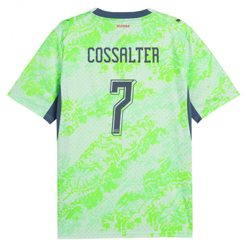 Danxen Mujer Camiseta Suiza Ivan Cossalter #7 Verde Marino 2ª Equipación 26-28 La Camisa