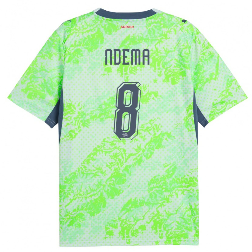 Danxen Mujer Camiseta Suiza Lois Ndema #8 Verde Marino 2ª Equipación 26-28 La Camisa