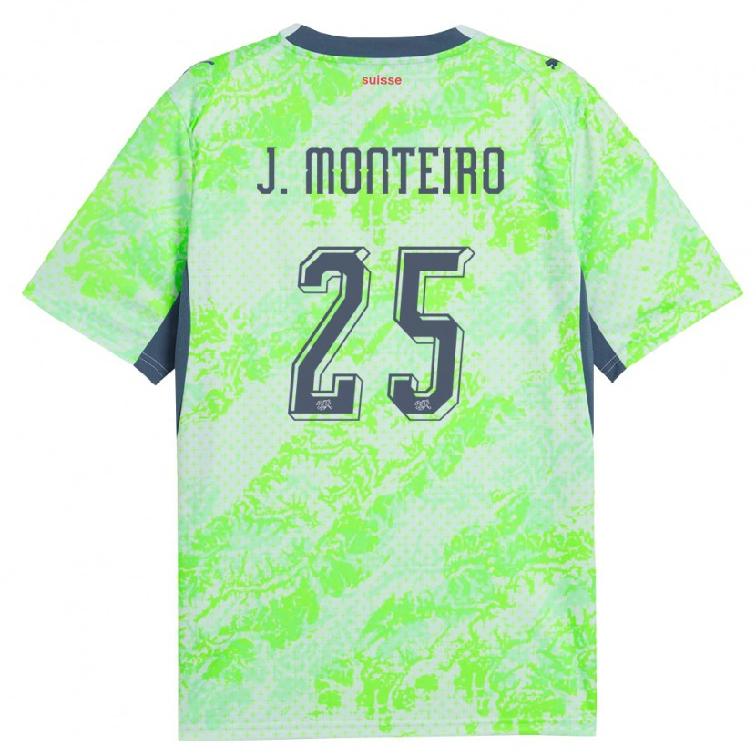 Danxen Mujer Camiseta Suiza Joël Monteiro #25 Verde Marino 2ª Equipación 26-28 La Camisa