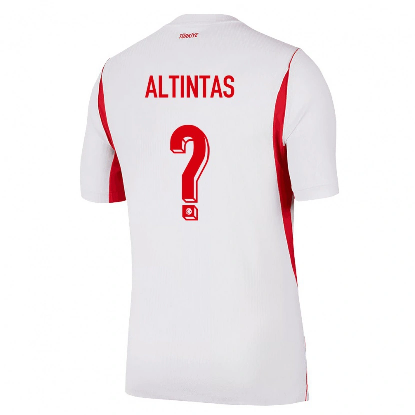 Danxen Mujer Camiseta Turquía Benan Altıntaş #0 Blanco Rojo Borgoña 2ª Equipación 26-28 La Camisa