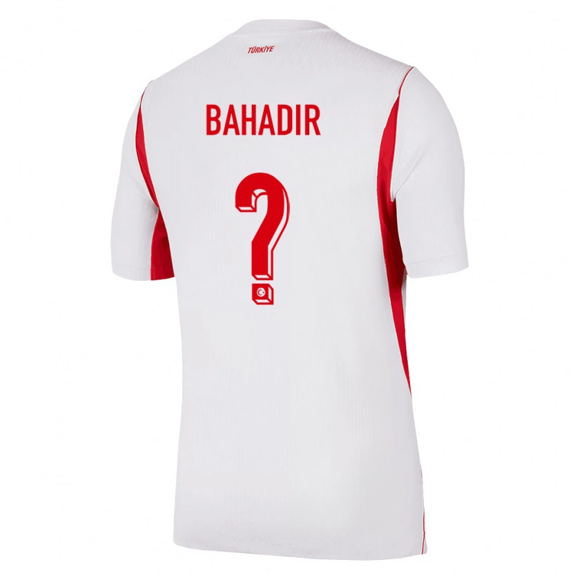Danxen Mujer Camiseta Turquía Arda Bahadir #0 Blanco Rojo Borgoña 2ª Equipación 26-28 La Camisa