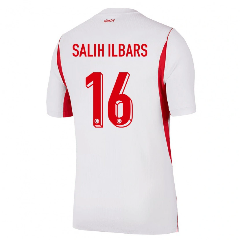 Danxen Mujer Camiseta Turquía Muhammet Salih İlbars #16 Blanco Rojo Borgoña 2ª Equipación 26-28 La Camisa