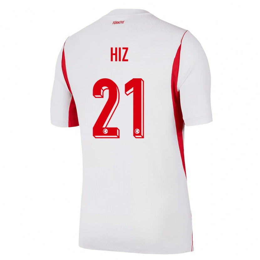 Danxen Mujer Camiseta Turquía Gülbin Hız #21 Blanco Rojo Borgoña 2ª Equipación 26-28 La Camisa