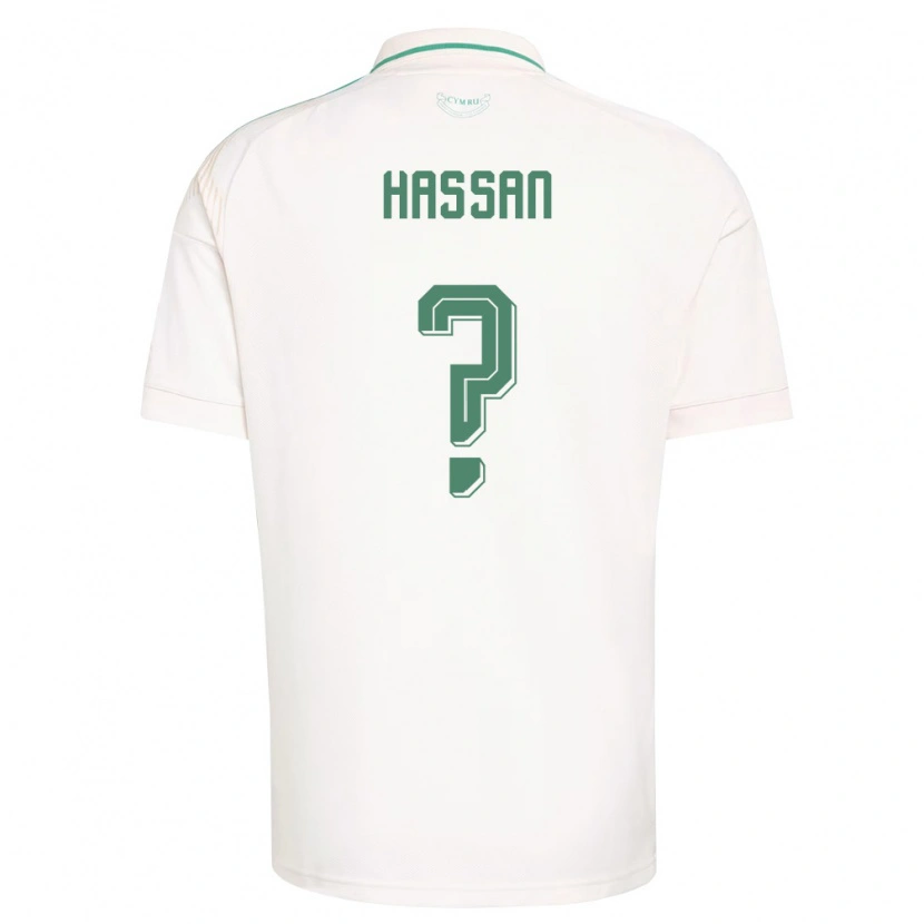 Danxen Mujer Camiseta Gales Rio Hassan #0 Blanco Marrón Verde 2ª Equipación 26-28 La Camisa