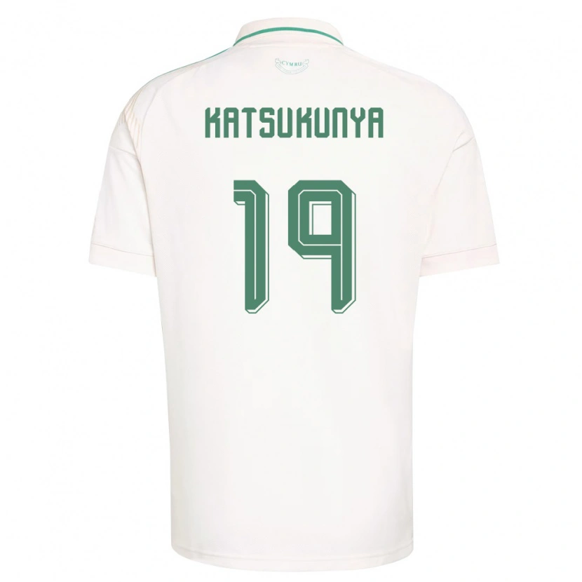 Danxen Mujer Camiseta Gales Thierry Katsukunya #19 Blanco Marrón Verde 2ª Equipación 26-28 La Camisa