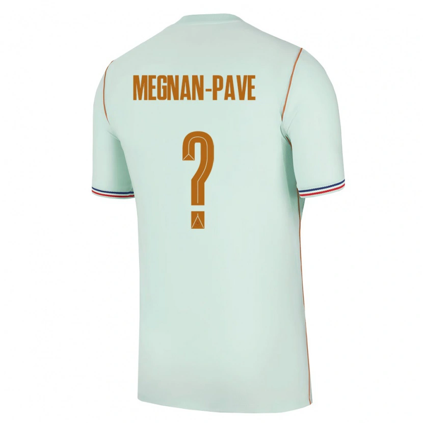 Danxen Mujer Camiseta Francia Lacine Megnan-Pave #0 Verde Oro 2ª Equipación 26-28 La Camisa